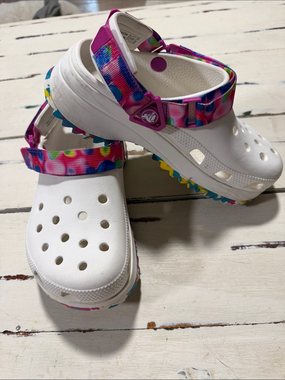 Crocs Classic Hiker Solarized Clog Women's 6 Tie-Dye Straps